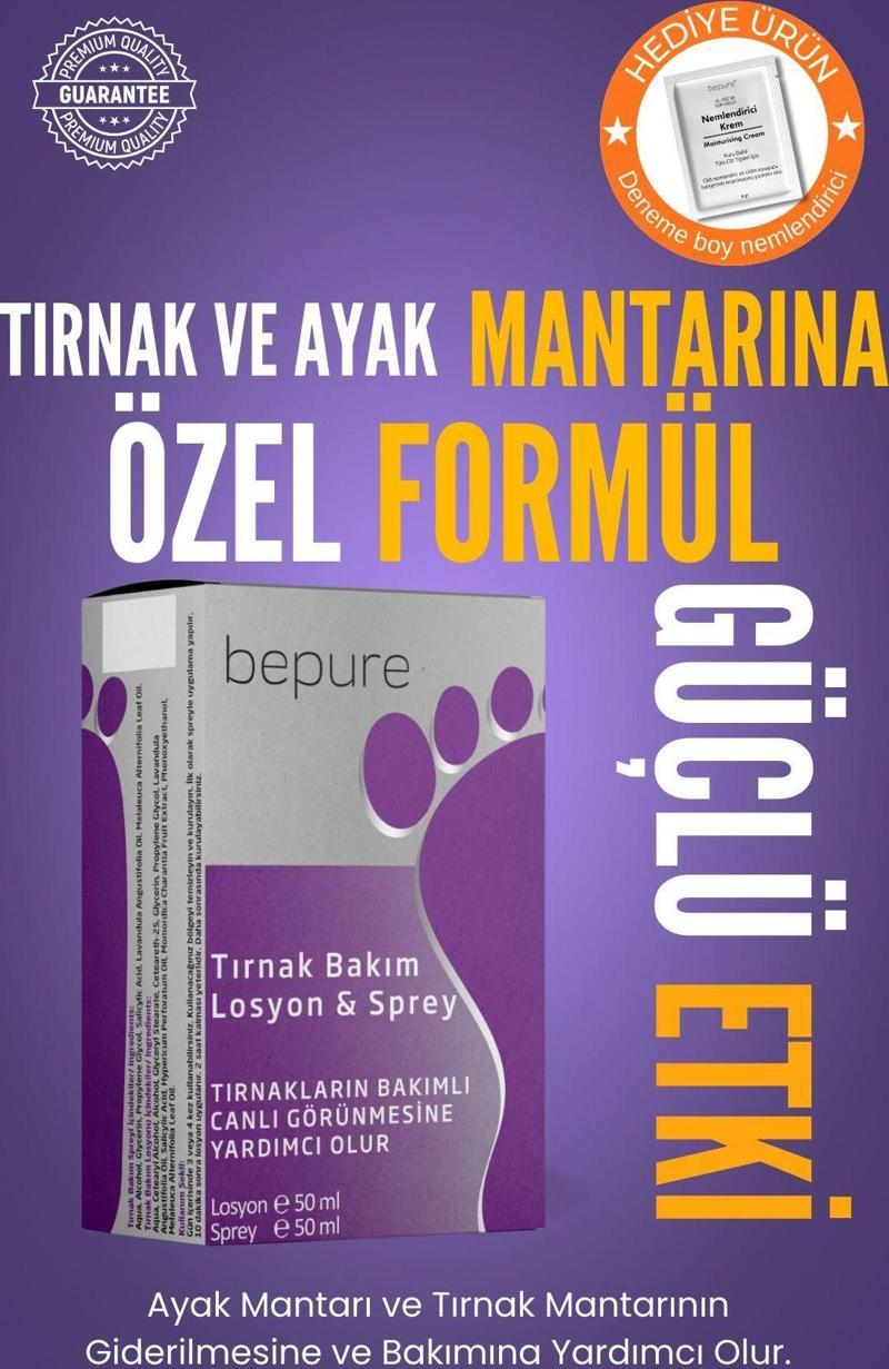 Ayak Ve Tırnak Mantarı, Kaşıntı Ve Koku Için Losyon & Sprey Seti 100 Ml (50Ml Losyon 50Ml Sprey)