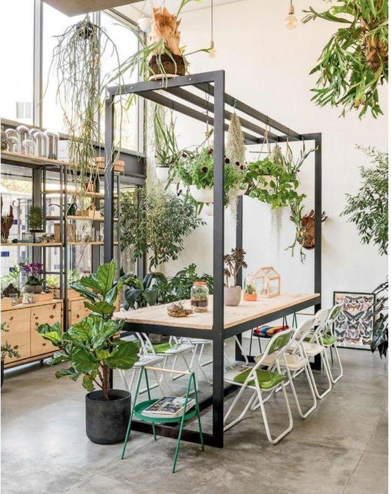 Bahçe Masası Ahşap Metal Piknik Masası Metal Bank