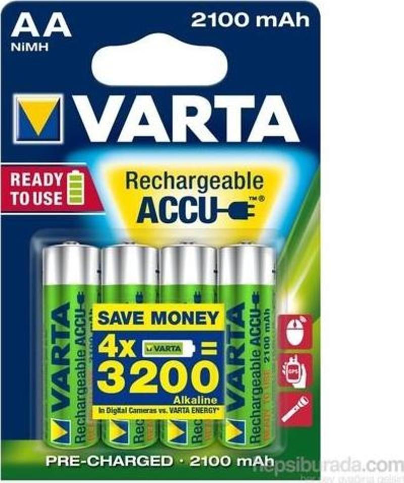 Rechargeable Accu Aa / Hr6 Ready To Use 2100 mAh Bls 4