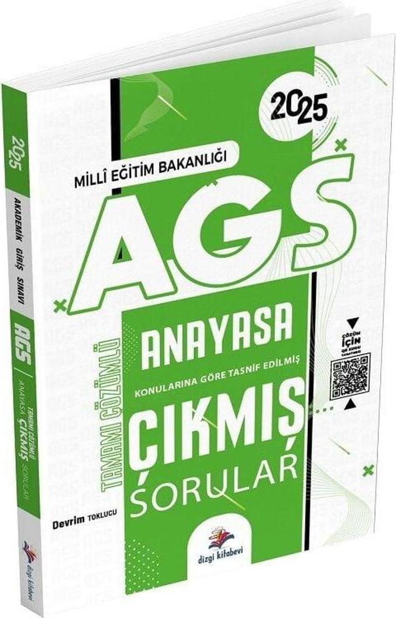 Dizgi 2025 MEB AGS Anayasa Çıkmış Sorular Konularına Göre - Devrim Toklucu Dizgi Kitap