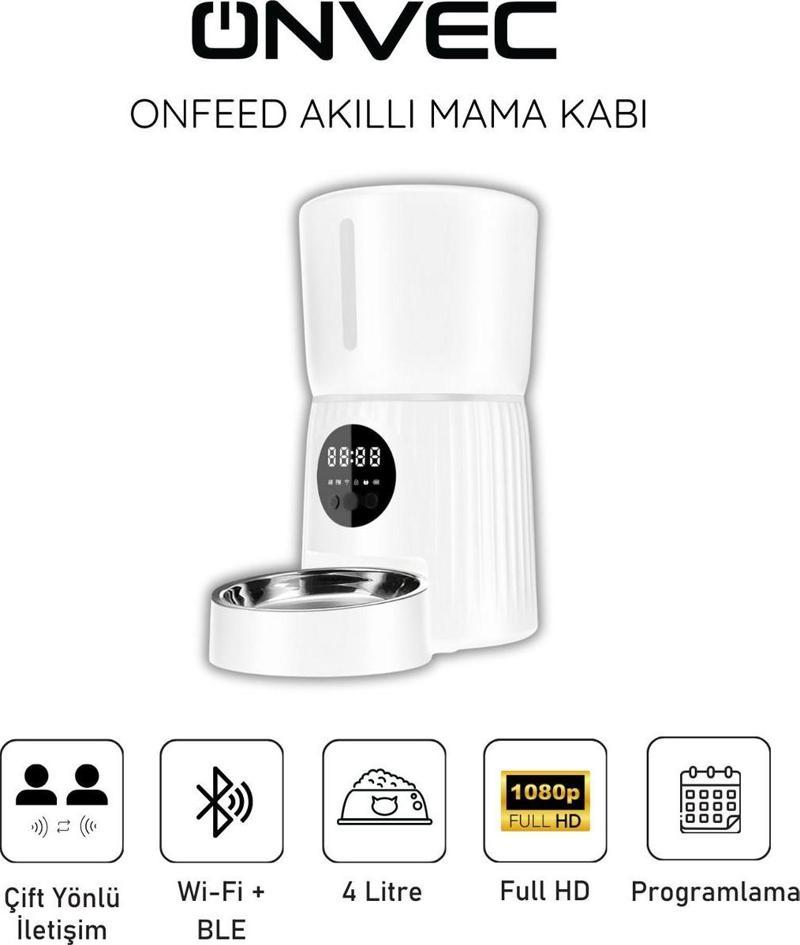 Onfeed Beyaz Akıllı Mama Kabı