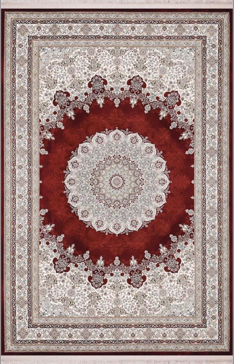 Halı Majestic 38813 Kırmızı Klasik Figürlü Retro Halı