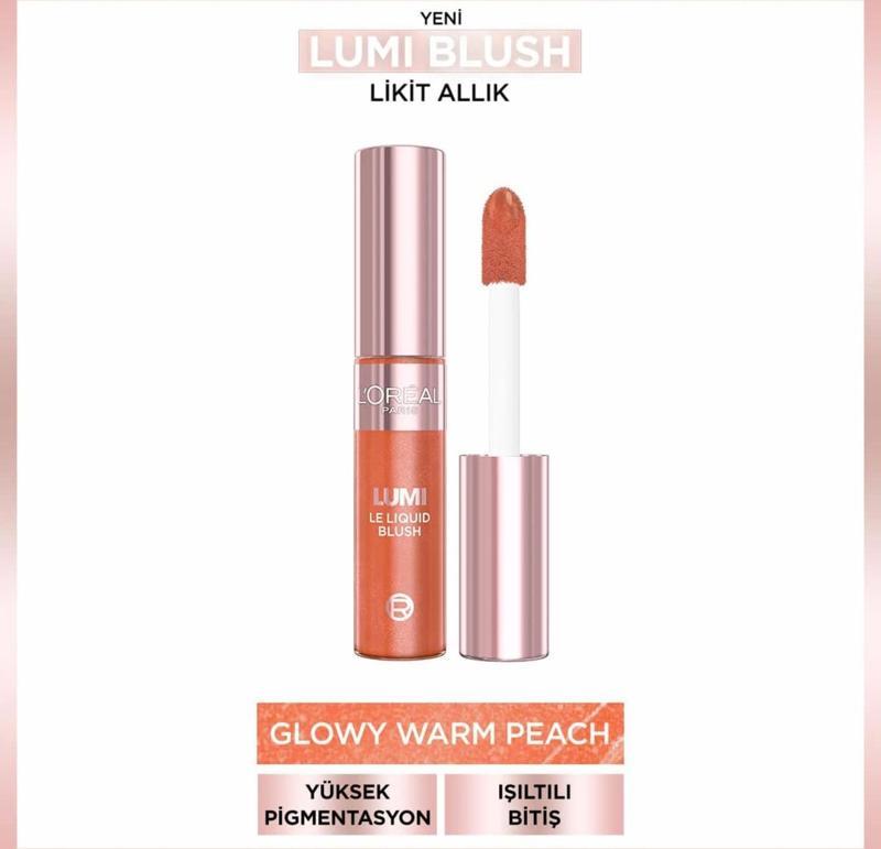 L’Oréal Paris Lumi Blush Likit Allık - Glowy Warm Peach