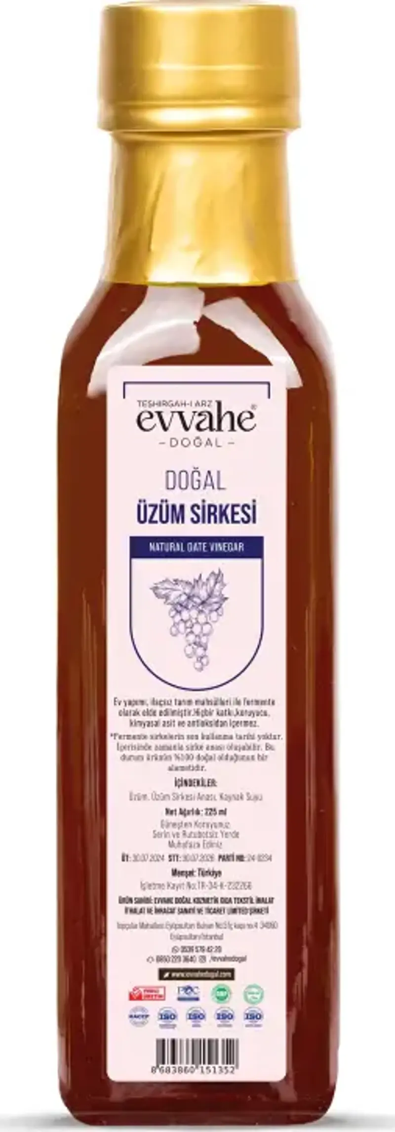 DOĞAL ÜZÜM SİRKESİ (225 Ml)