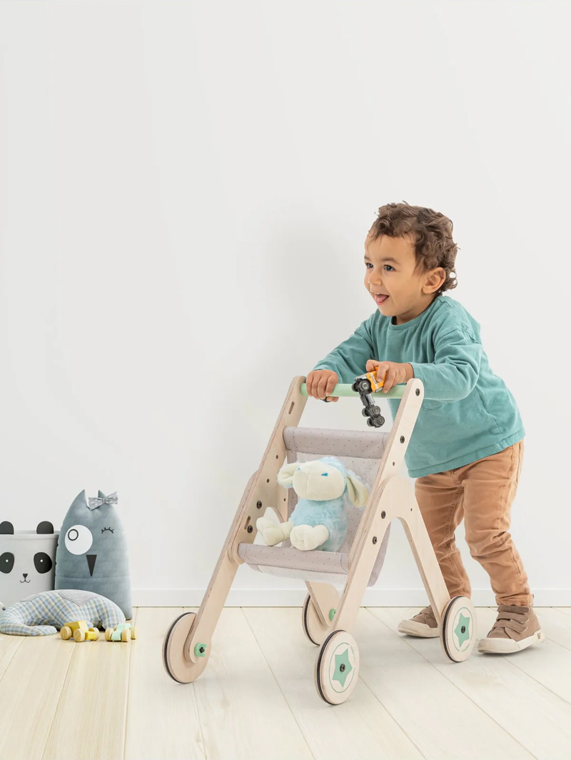 Trio Stroller İlk Adım Yürüteç ve Oyuncak Bebek Arabası