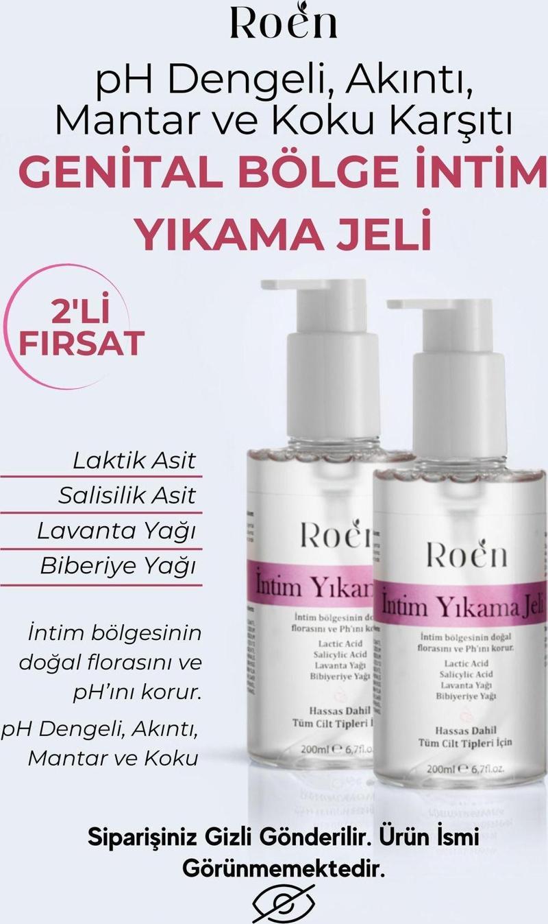 Genital Bölge Yıkama Jeli, Akıntı, Kaşıntı, Mantar, Koku Giderici Intim Yıkama Jeli Ph 3.8 (200Mlx2)
