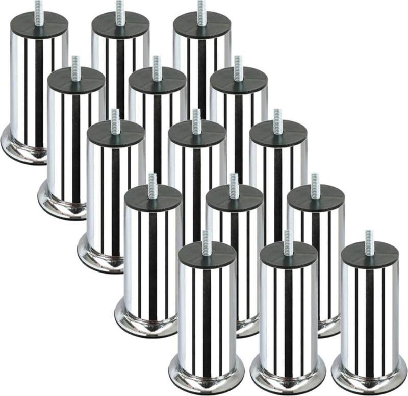 12 Cm Baza Ayağı Koltuk Ayağı Kanepe Ayağı Civatalı M8 (ince Diş) (16 Adet) 