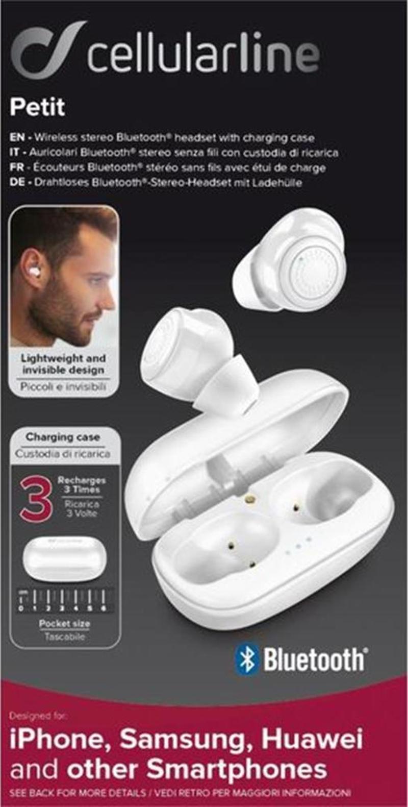 Cellularline Petit Bluetooth Kulaklık Beyaz