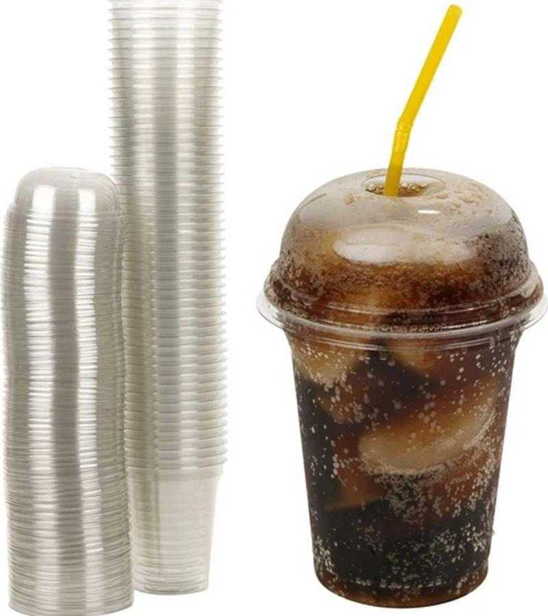 Pet Plastik Limonata Milkshake Bardağı Bombe Kapaklı 350 CC (25 Adet)