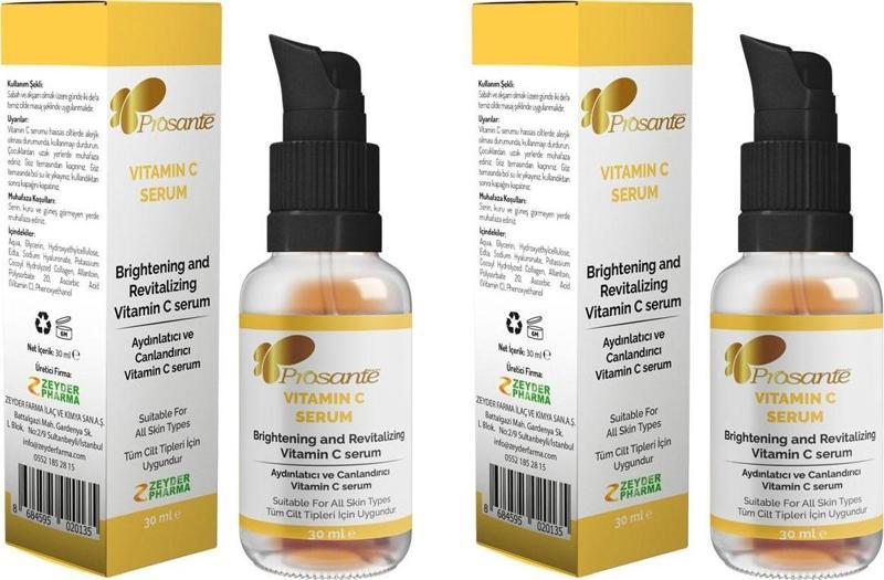 Aydınlatıcı Ve Canlandırıcı Vitamin C Serum 30 ml x 2 Adet