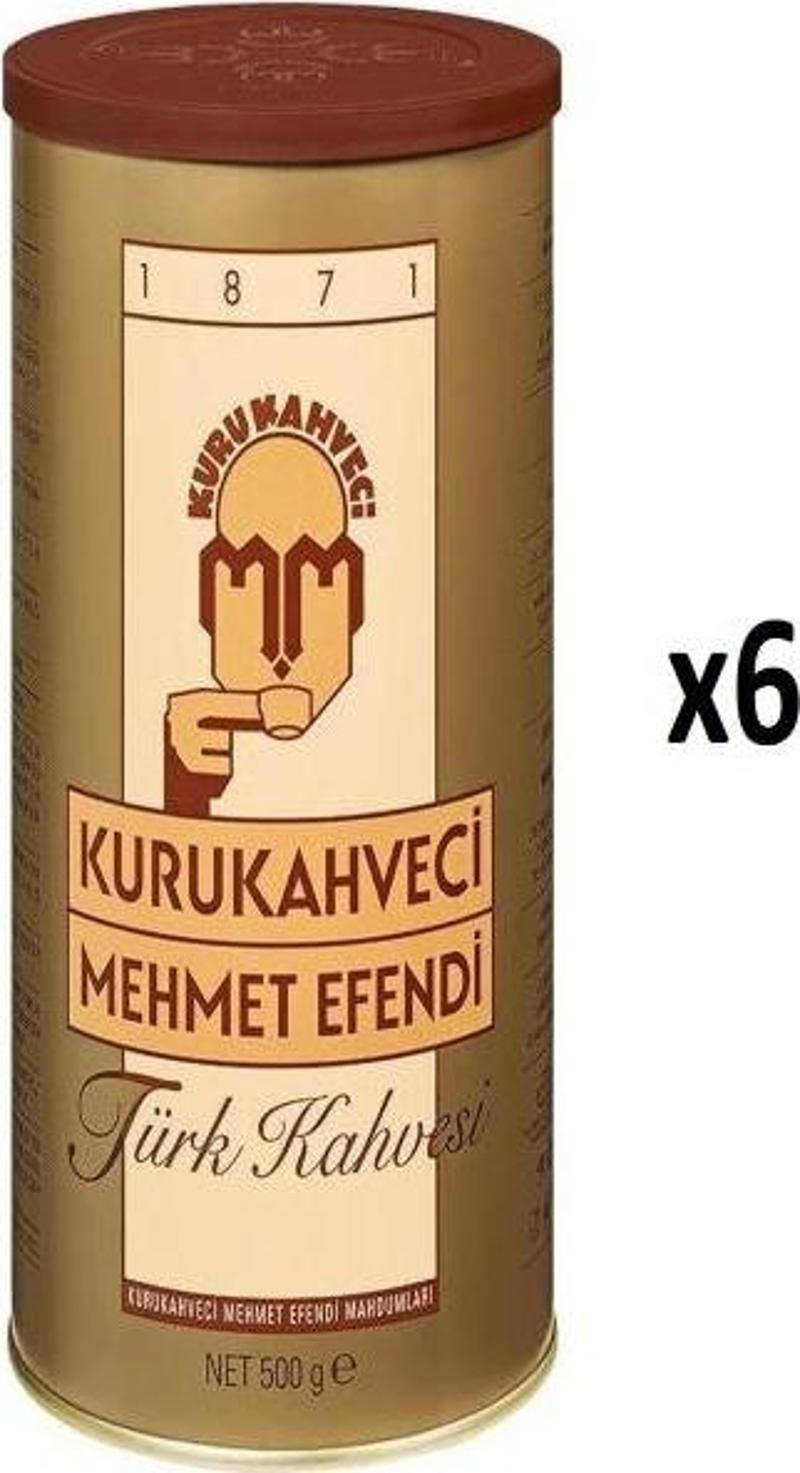 Mehmet Efendi Türk Kahvesi 500gr Teneke Kutu x 6