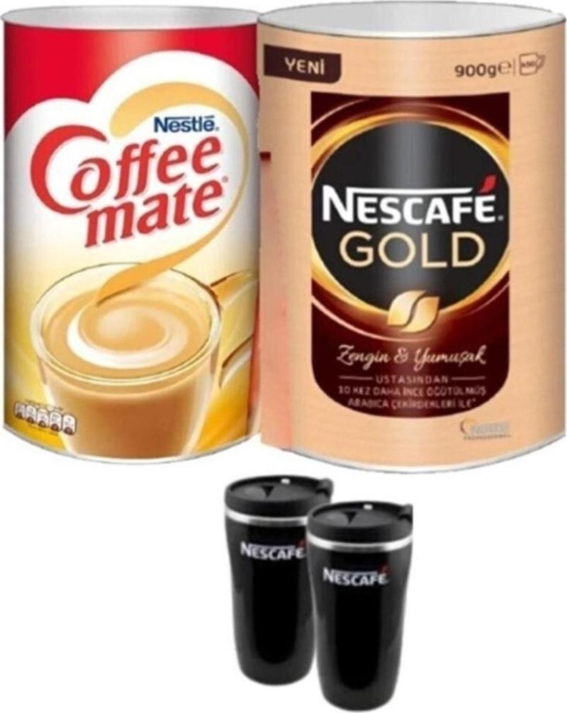 Gold 900 Gr Granül Kahve + Coffee Mate 2 Kg + 2 Adet Thermomug