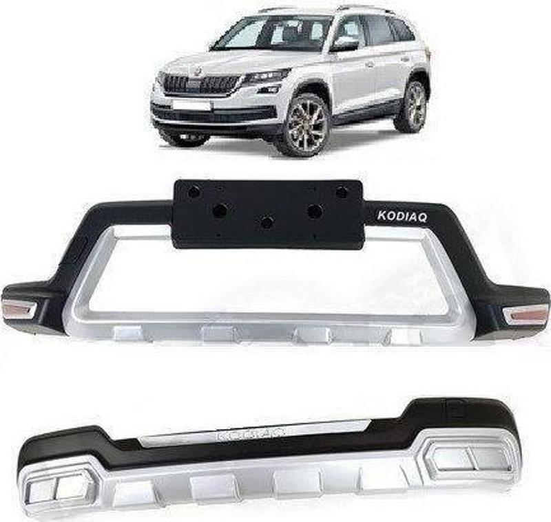Skoda Kodiaq Uyumlu 2017- Ön Arka Tampon Koruyucu Koruma Difüzör