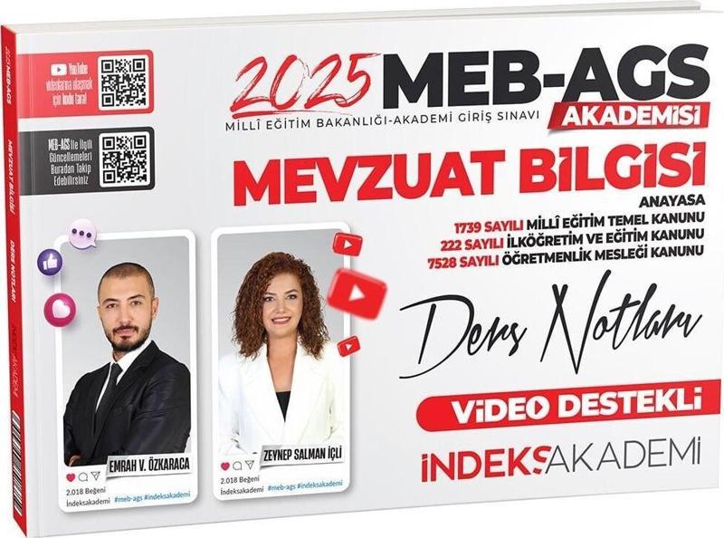 İndeks Akademi 2025 MEB-AGS Akademisi Mevzuat Bilgisi Video Ders Notları