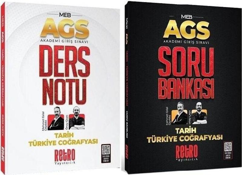 Retro 2025 MEB AGS Tarih-Türkiye Coğrafyası Ders Notu + Soru Bankası 2 li Set - Mehmet Celal Özyıldız, Önay Çepe