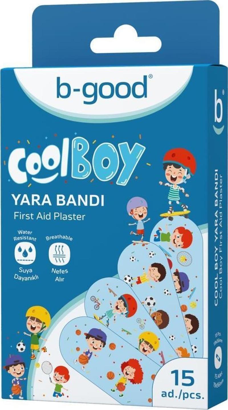 Plaster Cool Boy Yara Bandı 15 Adet | Suya Dayanıklı Nefes Alır