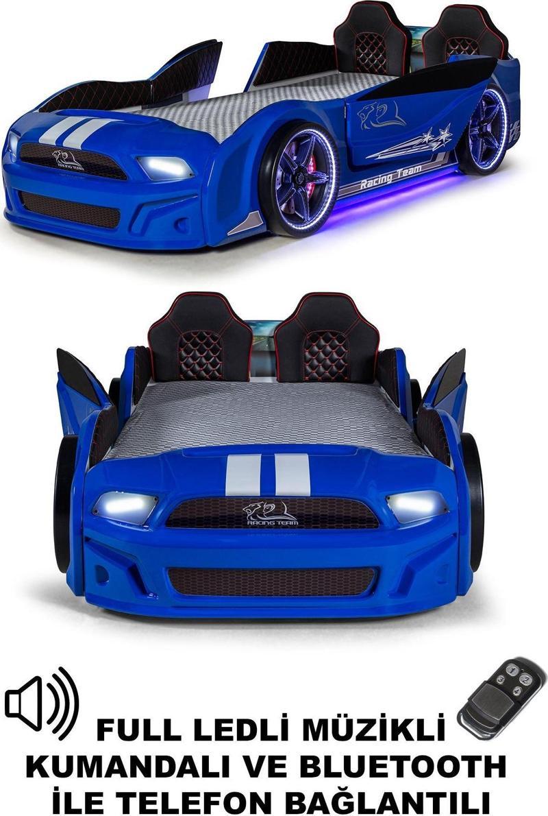 Arabalı Yatak Kapıları Açılan Mustang Full Ledli Kumandalı ve Müzikli