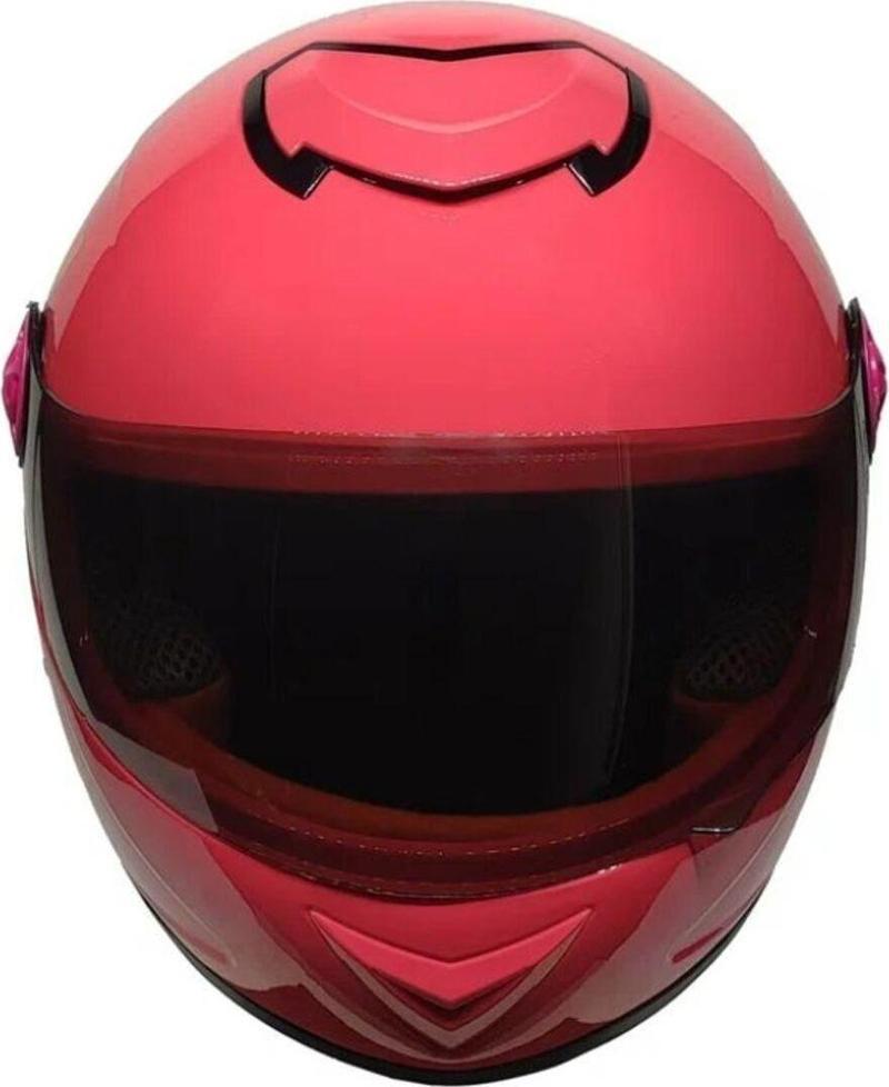 Motosiklet Çocuk Kaskı Full Face Pp Metreal Skull Pink