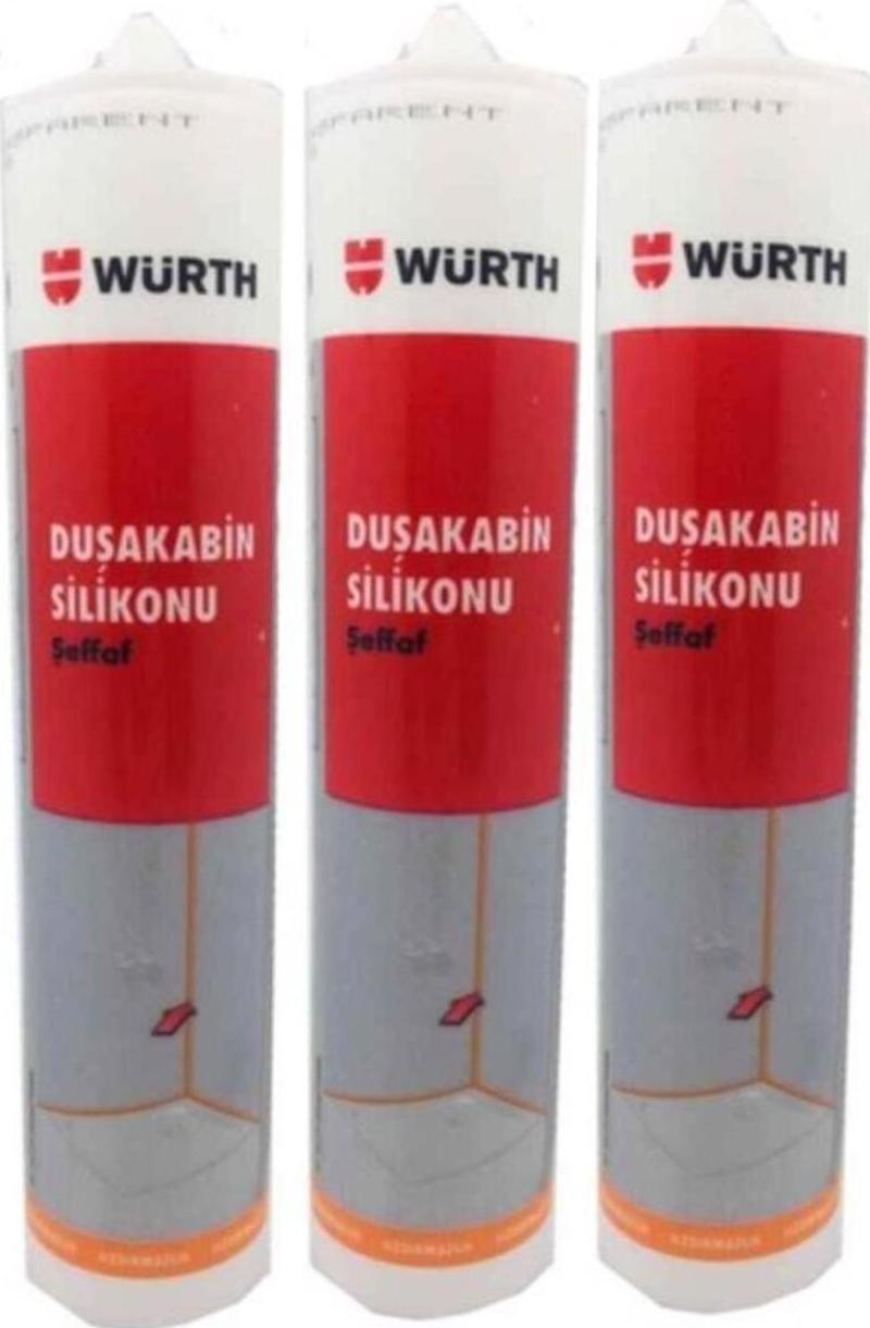 Duşakabin Silikonu Şeffaf 3'Lü Set
