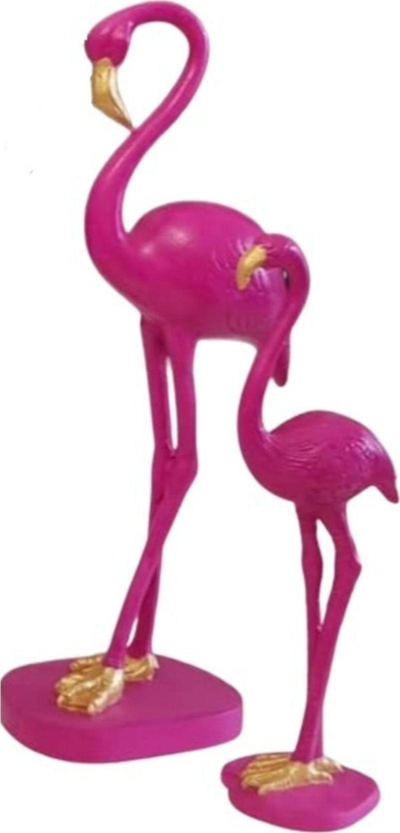 Pembe Ab  Ikili Flamingo  Ev Dekorasyon