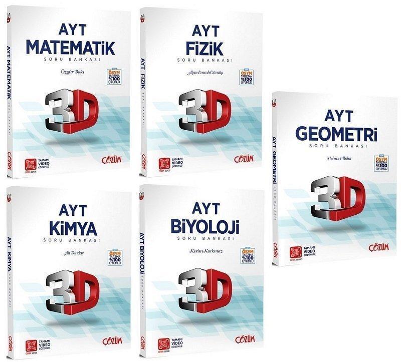 3D Yayınları YKS AYT Sayısal Soru Bankası 5 li Set 