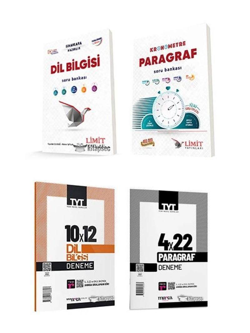 2025 TYT Paragraf Dil Bilgisi Marka Yayınları Deneme ve Limit Soru Bankası 4 Kitap Set