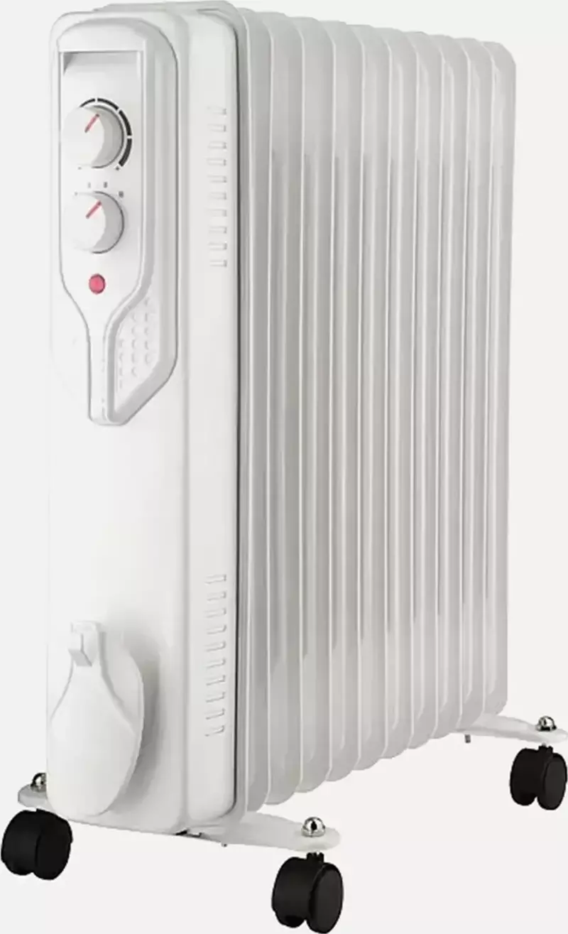 Termostatlı 2500 W 11 Dilim Yağlı Radyatör Beyaz