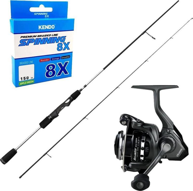 YekOutdoor Üst Düzey Okuma Spin Olta Seti  Okuma Helios SX Spin 2,70cm 15-45 gr 2 Parça Spin Kamışı&Okuma Acuador ACU-50
