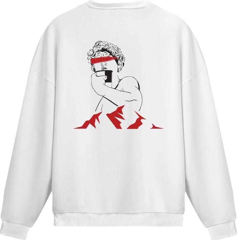 Unisex Cinque - Regular Sweatshirt Beyaz M