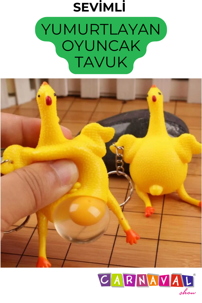 Squishy Yumurtlayan Tavuk Anahtarlık