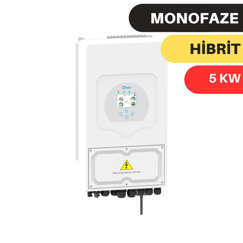 5KW ON-GRID HİBRİT HYBRID MONOFAZE İNVERTER