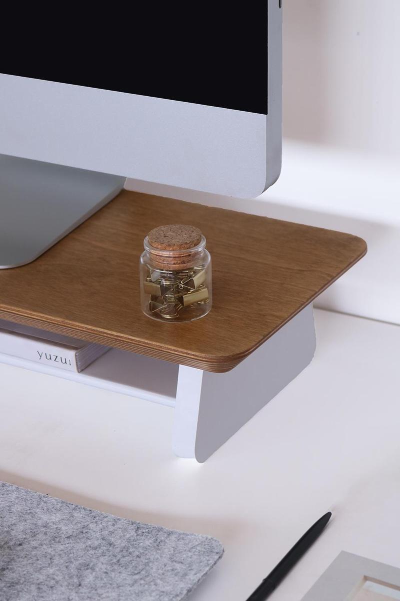 Büyük Monitör Standı (Meşe)