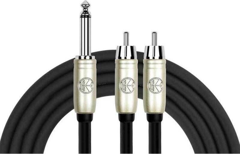 3mt. Y Kablo (1/4'' Mono Erkek - 2xRCA Erkek)