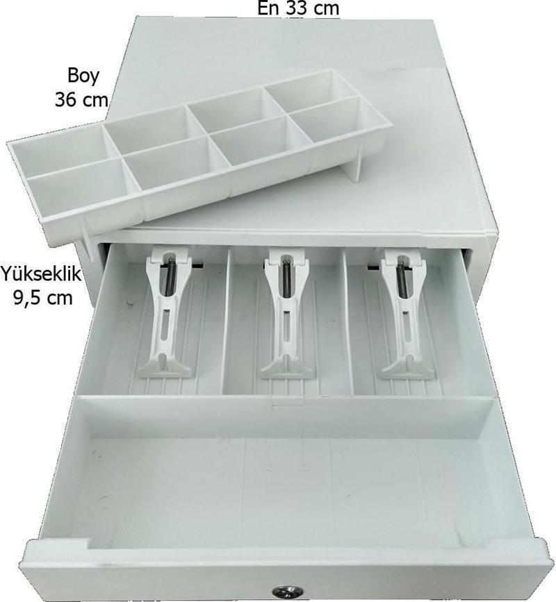 Dokunmatik (Basmalı) Elle Açılır Manuel Yazarkasa Para Çekmecesi 33x36x9,5cm