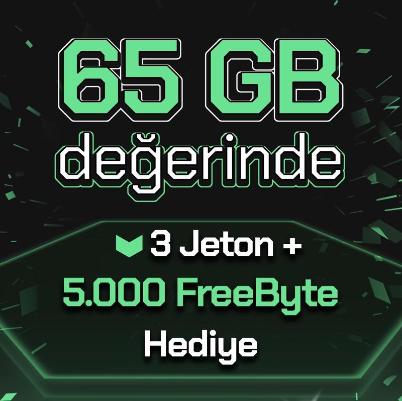 5.000 FreeByte + 3 Jeton