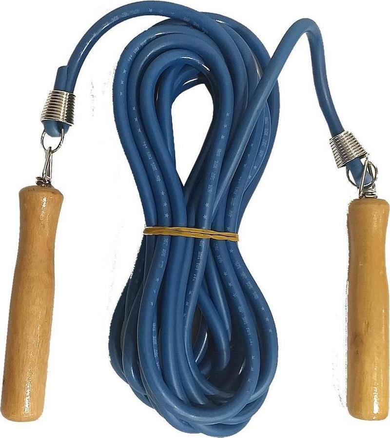 7 Metre Ahşap Saplı Atlama ipi Lacivert 2807L