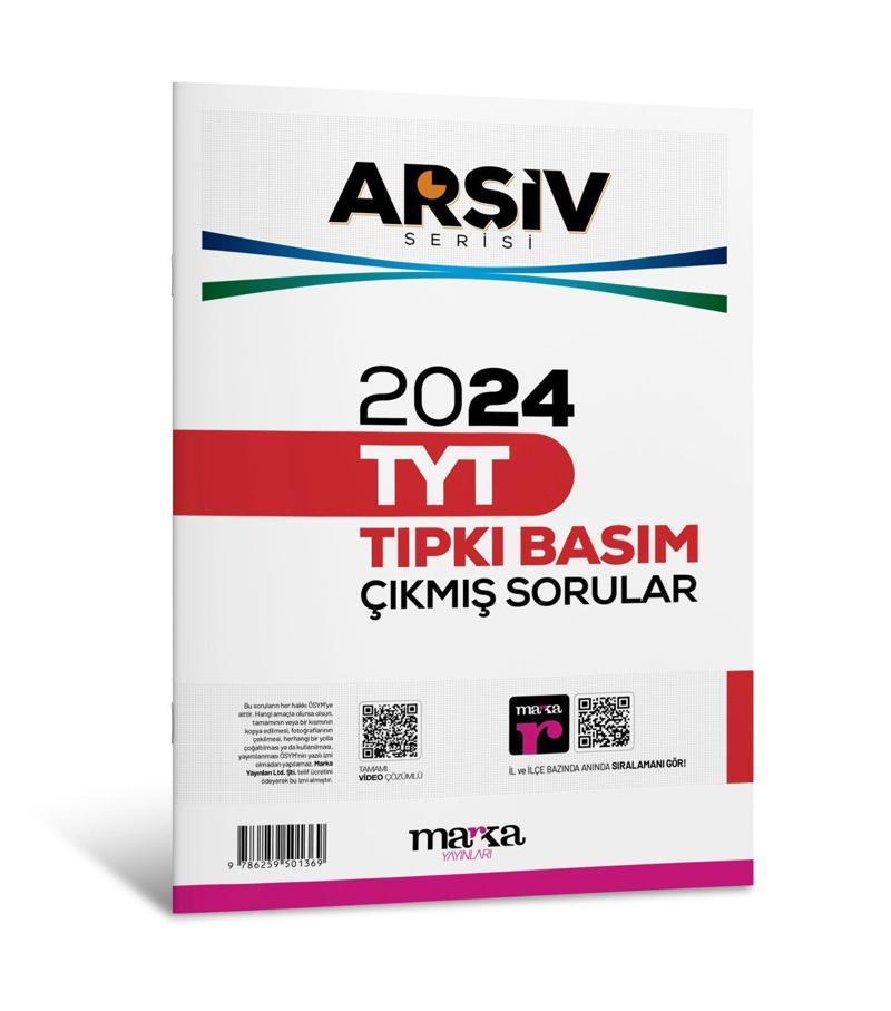 Marka YKS TYT 2024 Çıkmış Sorular Tıpkı Basım Arşiv Serisi Çözümlü Marka Yayınları