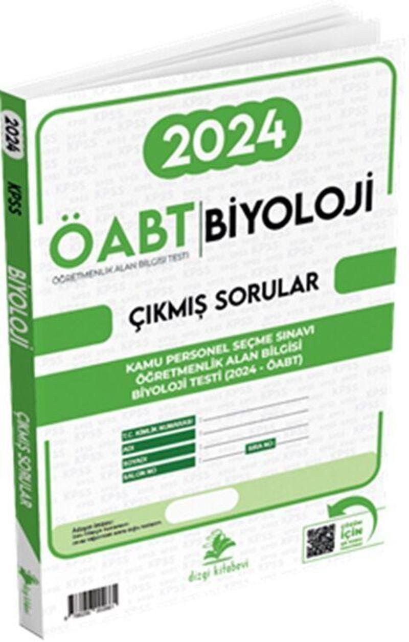 Dizgi Kitap ÖABT Biyoloji Video Çözümlü 2024 Sınavı Orijinal Çıkmış Sorular