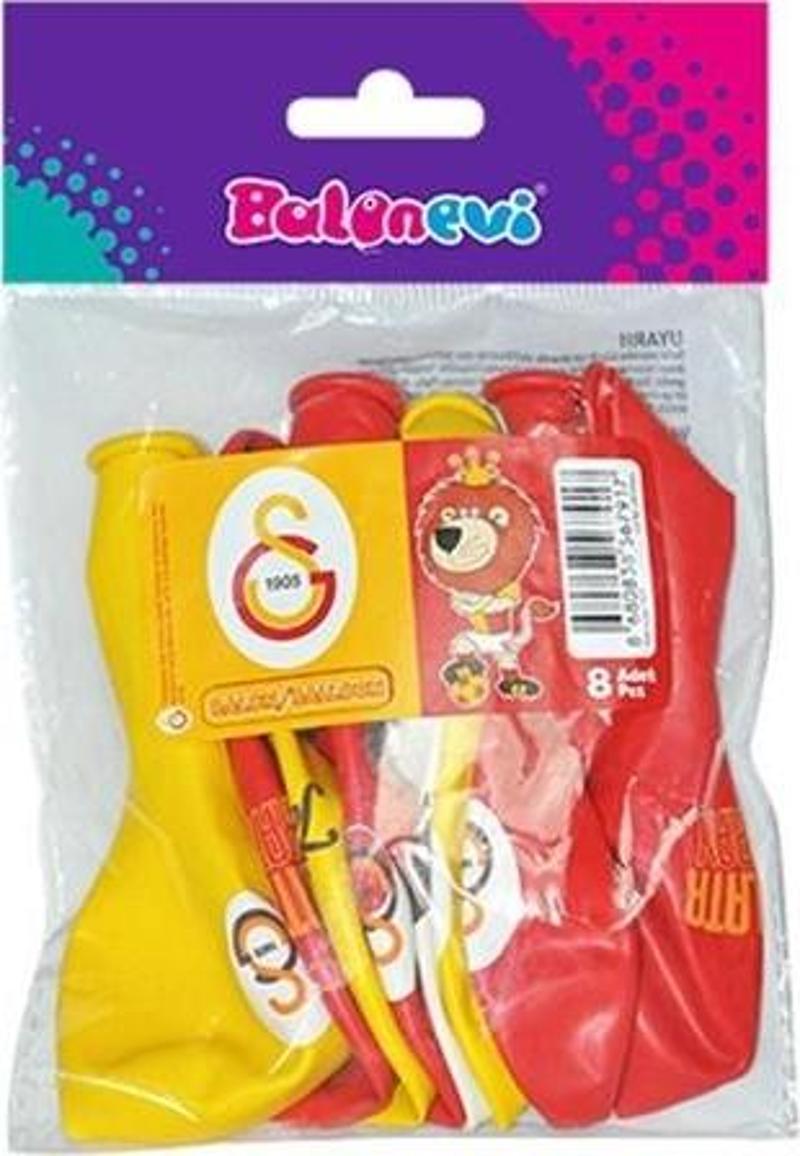 Balonevi Lisanslı Galatasaray Baskılı Balon 8"li 7917