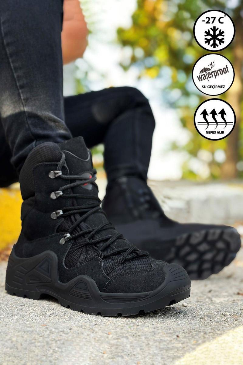 Siyah Combat Gtx WaterProof Fermuarlı Bot