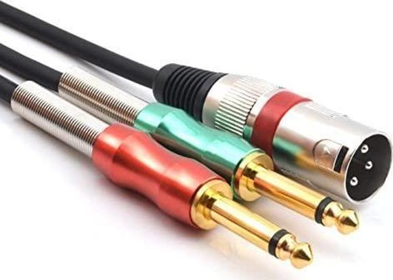 Xlr Erkek 2x6.3 Mono Erkek Kablo 2 Metre