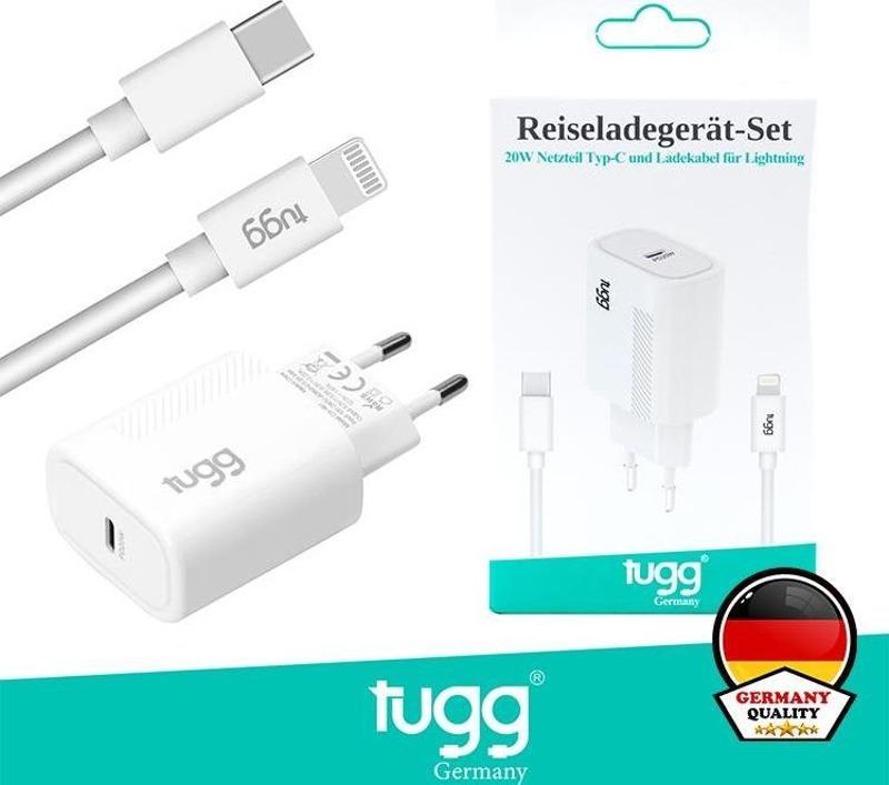 Akıllı Şarj Başlık Seti 20W Isı ve Akım Korumalı Hızlı Sarj Type-C + Lightning iphone Kablolu 104303