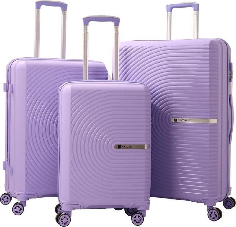3lü Set Kırılmaz Silikon Seyahat Valizi Bavulu V374 Lila