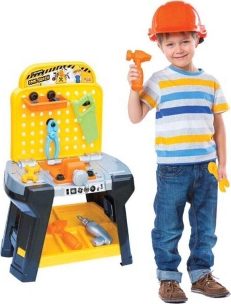 Büyük Boy Oyuncak Tamir Seti 33 Parça Tezgahlı Tamir Set