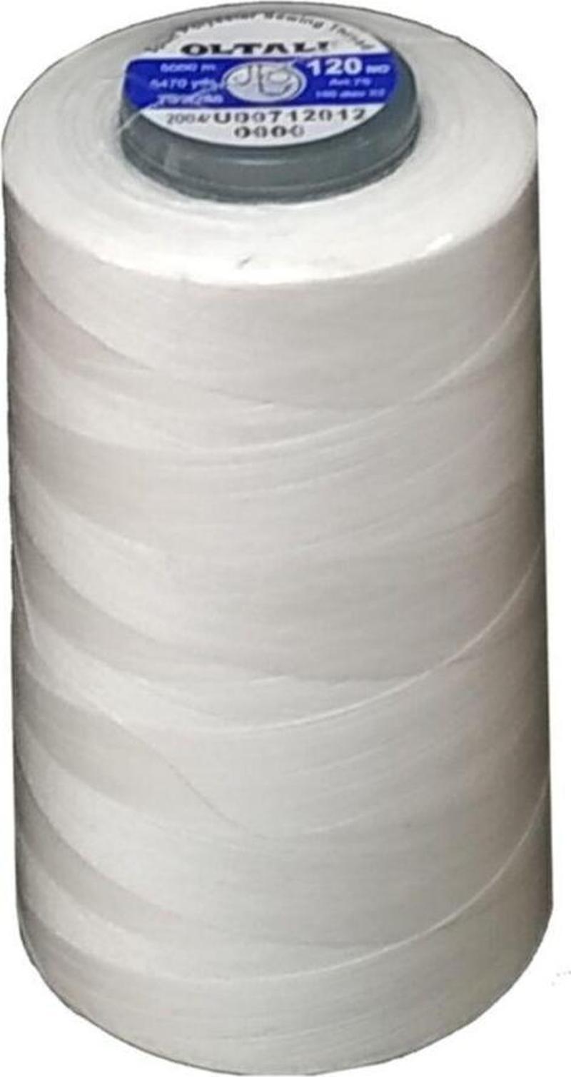 Beyaz Polyester Dikiş Ipi 120 No 5000 Mt