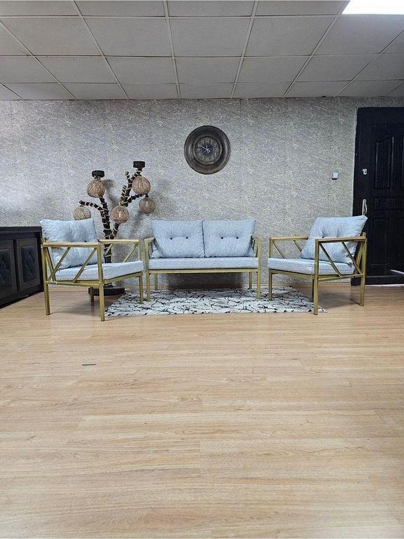 Gold Boyalı Bahçe - Balkon - Mutfak Çay Seti Takımı Bahçe Koltuk Takımı