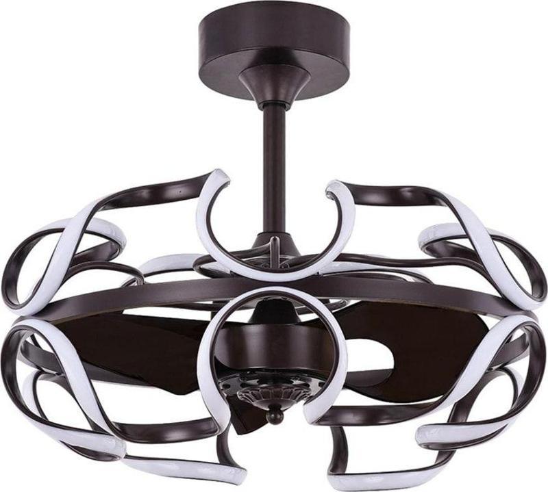 Çeşme Dc Moto 56 Cm Led Aydınlatmalı Ve Uzaktan Kumandalı Tavan Vantilatörü