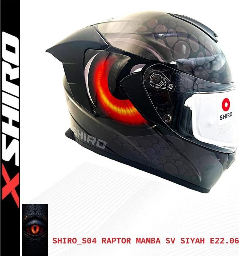 SHIRO KASK 100247 FULLFACC RAPTÖR MAMBA _L SİYAH