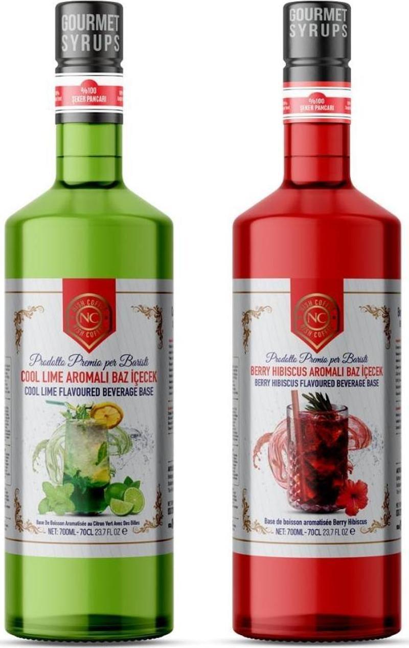 Nish Cool Lime, Berry Hibiskus Aromalı Baz İçecek 2 x 700 ML - Pet Şişe