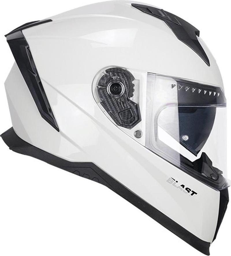 311A BLAST MONO KAPALI MOTOSİKLET KASKI Beyaz / M